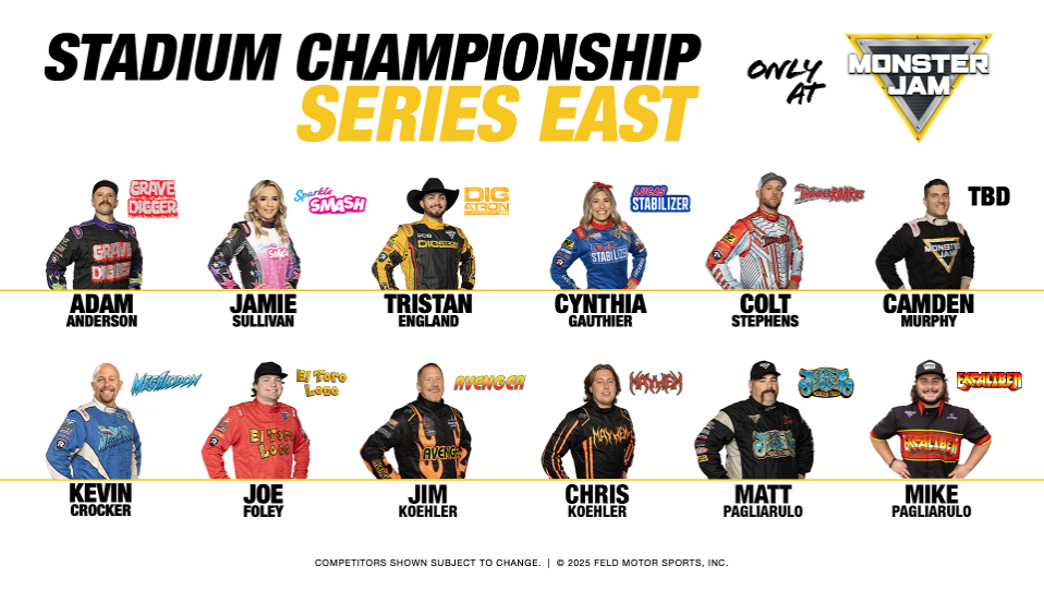Monster Jam 2026 Stadium Series Drivers