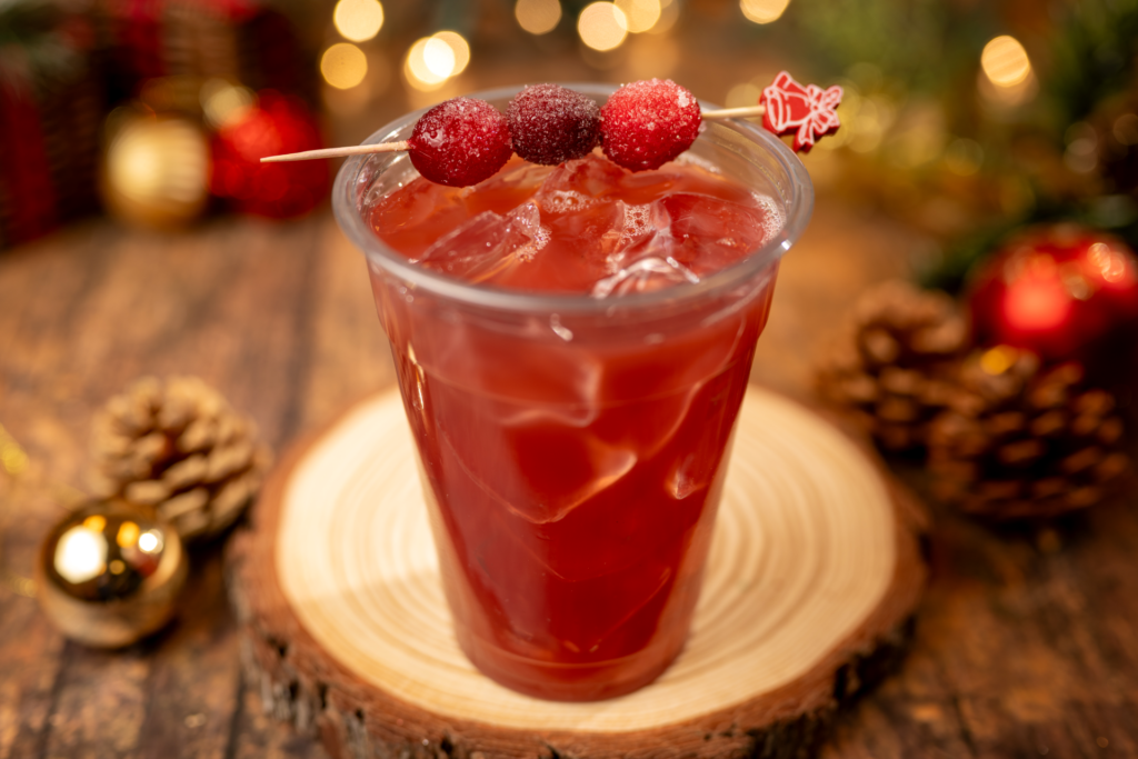 Cranberry Paloma cocktail at outdoor vending locations at Disney Springs