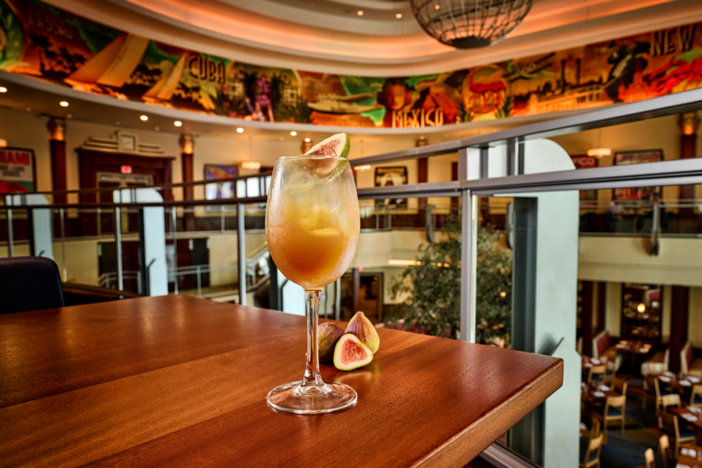 Fig Spritz holiday cocktail at Enzo's Hideaway at Disney Springs
