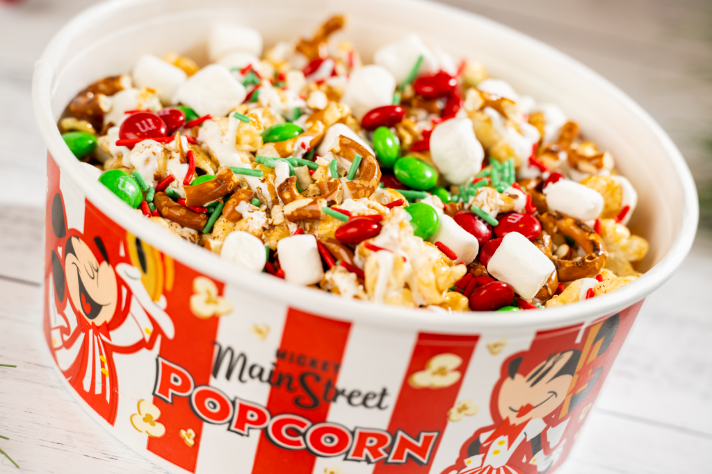 Holiday popcorn with M&M’S at Walt Disney World Resort