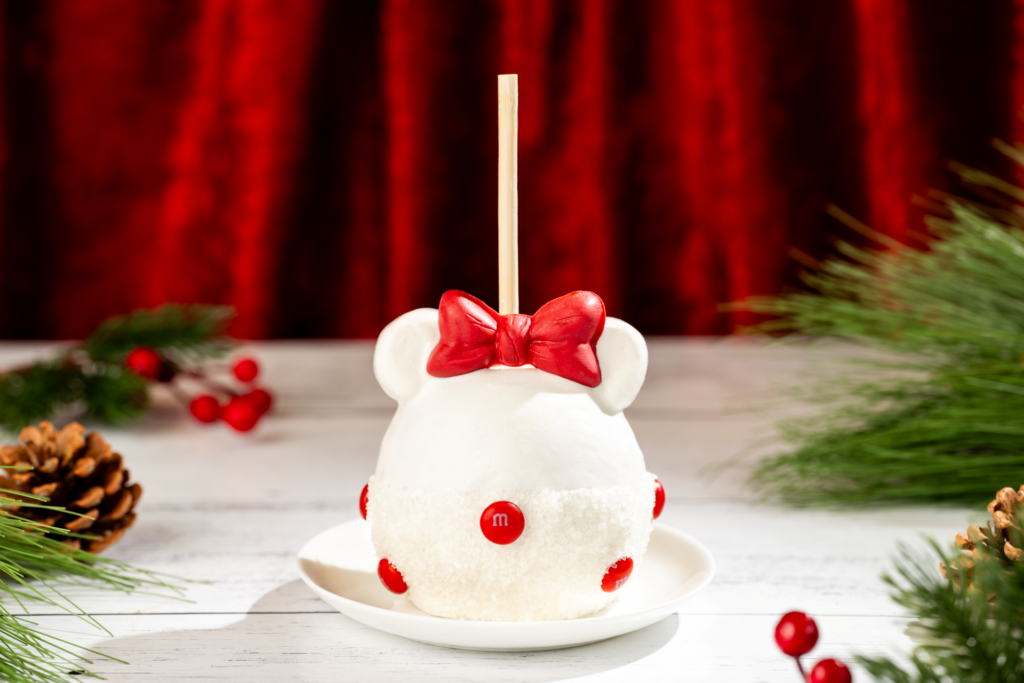 Minnie Holiday Caramel Apple with M&M’S at Walt Disney World Resort