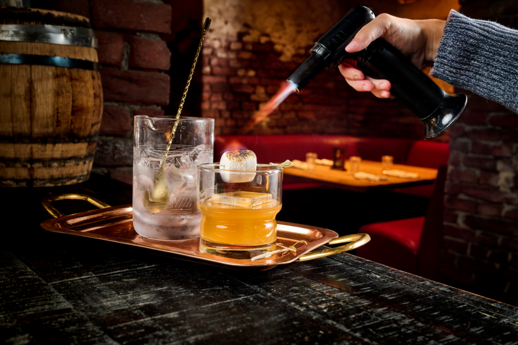 Smoke and Sugar holiday cocktail at Enzo's Hideaway at Disney Springs
