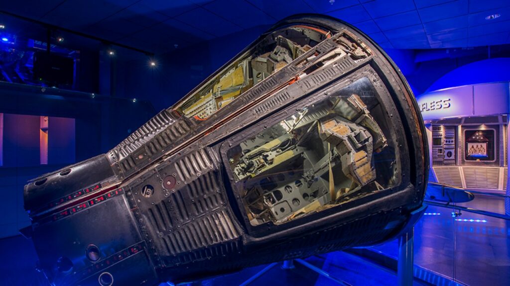 Spacecraft on display at Heroes and Legends, Kennedy Space Center Visitor Complex